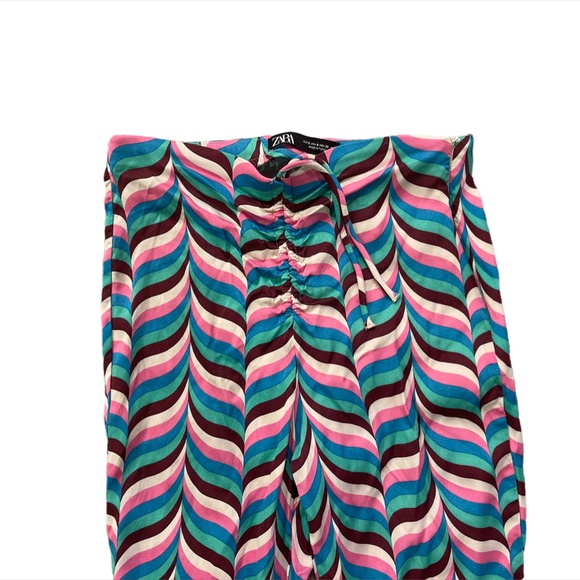 Zara Printed Flare Pants Size S - Picture 7 of 9